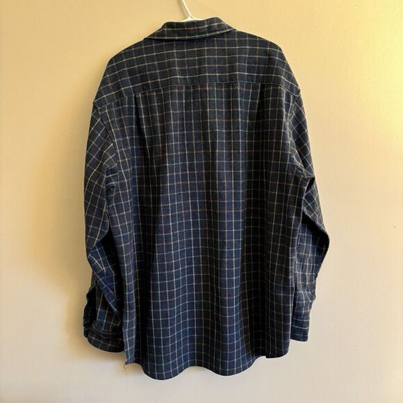 VTG Pendleton Flannel Wool Plaid Blue Button Down - Mens Size XL - Picture 6 of 9